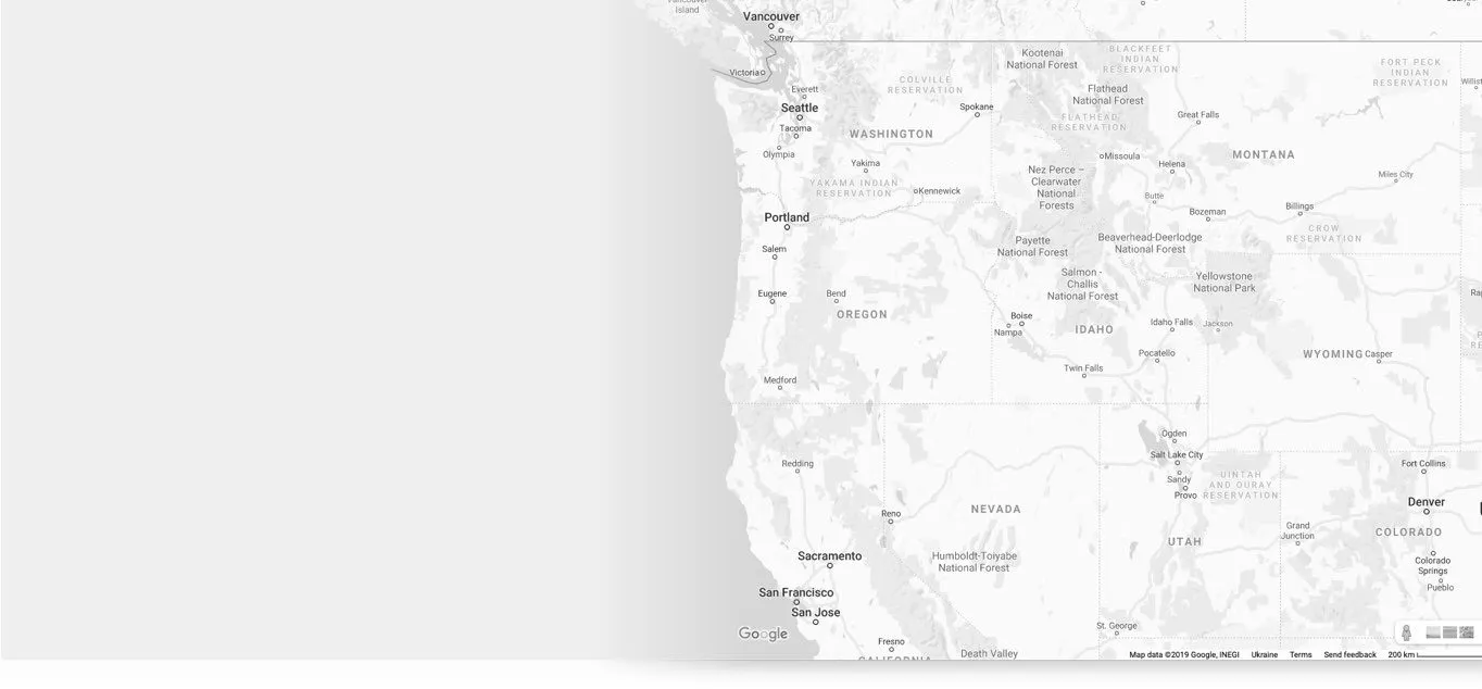 Map of shipping containers for rent from Dry Box